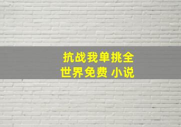 抗战我单挑全世界免费 小说